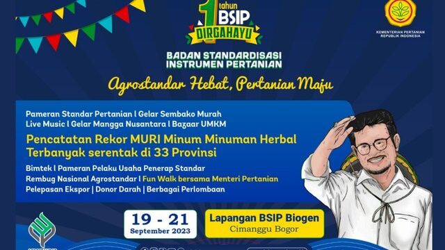 Kementan Gelar Gebyar Agrostandar Selama 3 Hari di Bogor
