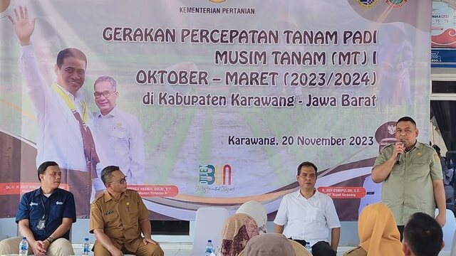 Kementan Genjot Akselerasi Tanam Padi Musim Tanam Oktober 2023-Maret 2024 di Karawang